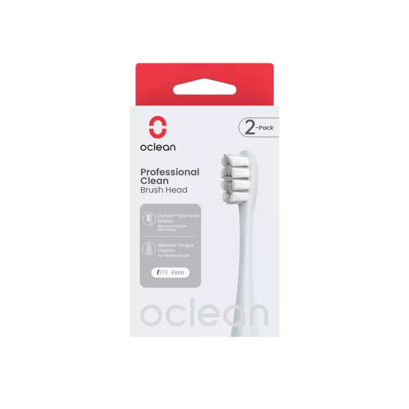 OCLEAN Professional Clean testina spazzolino P1C9 argento 2 pz.