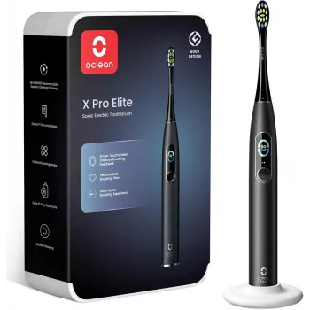 Oclean X Pro Elite spazzolino sonico – 42.000 VPM, Bluetooth 5.0, analisi smart AI, impermeabile IPX7, nero