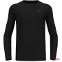 Odlo BL Top Crew Neck Long Sleeve Merino 200 maglia baselayer uomo, nero, taglia L