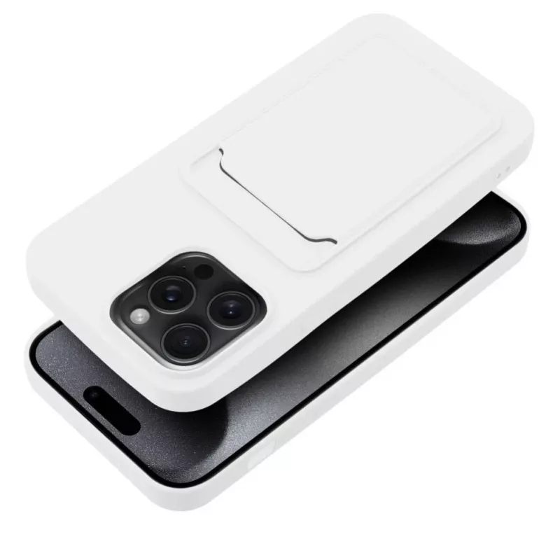 Custodia OEM per iPhone 15 Pro Max con porta carte bianca