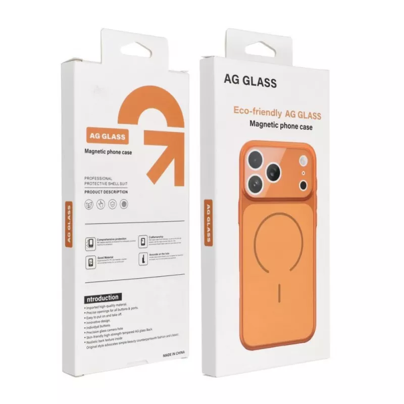 Custodia OEM per iPhone 17 AIR Make 17 compatibile MagSafe arancione
