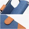 OEM Cover flip per iPhone 16 Pro Max effetto jeans blu