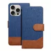 OEM Cover flip per iPhone 16 Pro Max effetto jeans blu