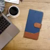 OEM Cover flip per iPhone 16 Pro Max effetto jeans blu