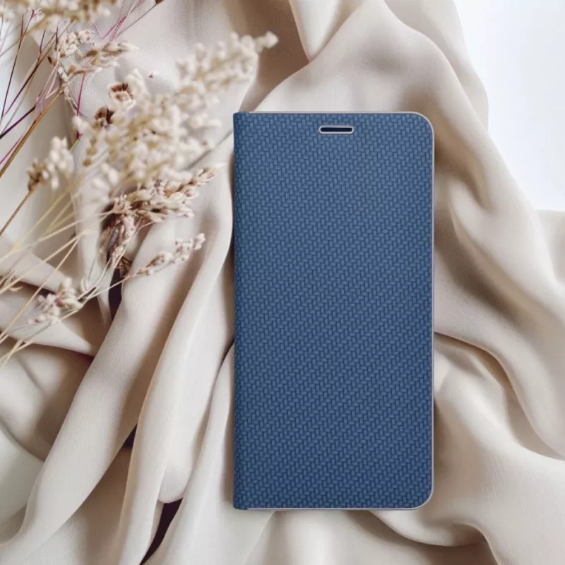 OEM Flip Case per Samsung A54 5G Luna Book Carbon blu