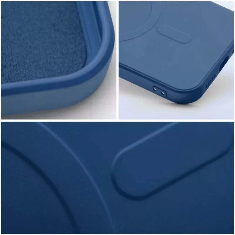 OEM Custodia in silicone MagSafe per Apple iPhone 16 con protezione fotocamera - blu
