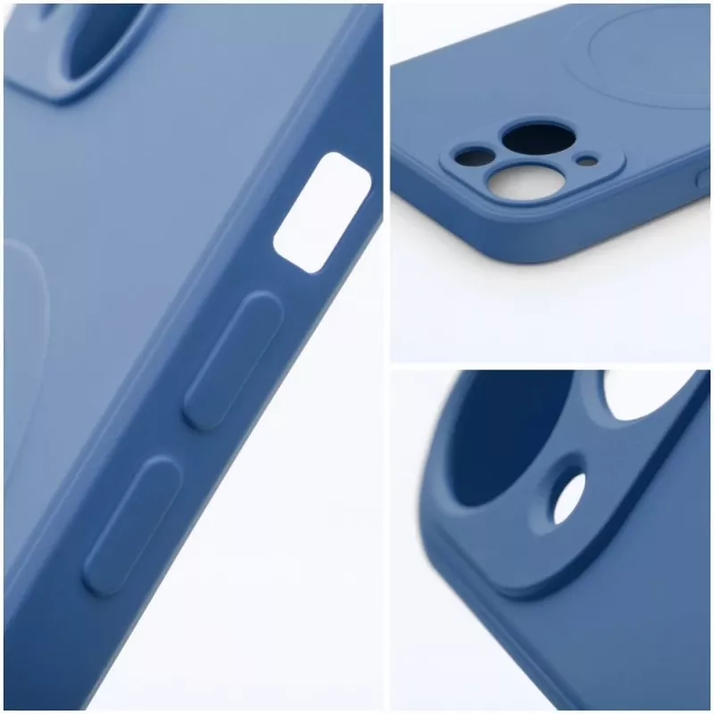 OEM Custodia in silicone MagSafe per Apple iPhone 16 con protezione fotocamera - blu