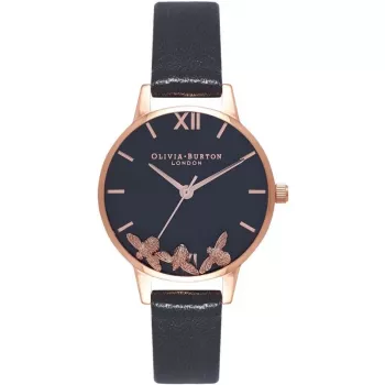 Olivia Burton Orologio Donna OB16CH06 Cronografo al Quarzo 30 mm Pelle Grigia