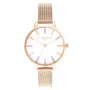 Olivia Burton Orologio donna OB16RB24 34mm Argento Acciaio Quadrante bianco Ape arcobaleno Pelle grigia