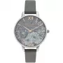 OLIVIA BURTON orologio da donna OB16TZ05 34 mm analogico al quarzo cassa in acciaio inox quadrante grigio Mink cinturino in pelle grigio