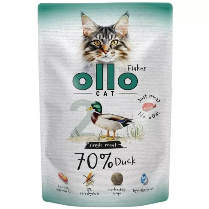 Ollo Cat Pouch N. 2 anatra 85 g