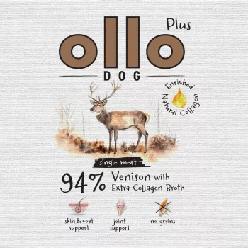 OLLO Plus Collagen Mono Deer Cibo umido per cani 800g