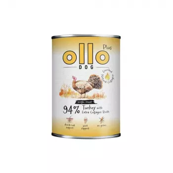 OLLO Plus Collagen Mono Turkey cibo umido per cani 800g
