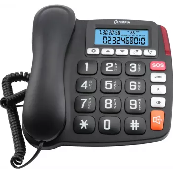 OLYMPIA 4520 telefono analogico con filo nero - bianco (2294)
