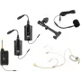 OMNITRONIC Set FAS TWO sistema wireless UHF a doppio canale con 2 trasmettitori a tasca, headset e microfono per chitarra acustica (660-690 MHz) 20000973