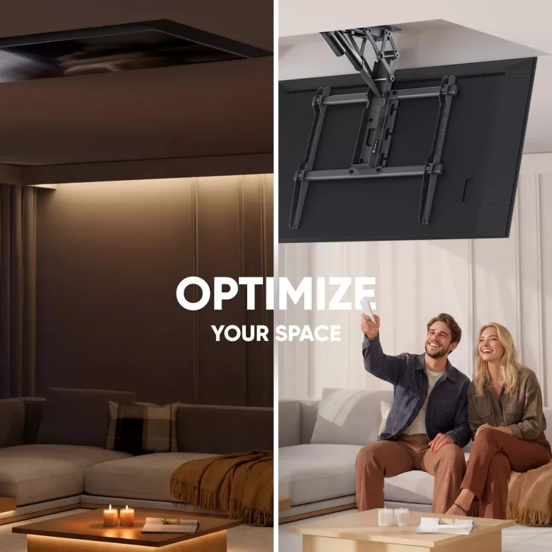 ONKRON N3LE-B Supporto a soffitto per TV da 50-75 pollici, nero