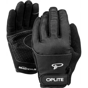 Oplite OP-GLOVE M guanti sim racing - nero - similpelle - poliestere - silicone - spandex - 100 mm - 224 mm - 150 g