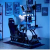 OPLite R8/S8 Cockpit Supporto per tastiera e mouse - acciaio nero, regolabile, montaggio laterale
