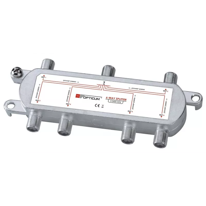 OPTICUM distributore di segnale DVB-T/SAT 1x6 5-2400 MHz