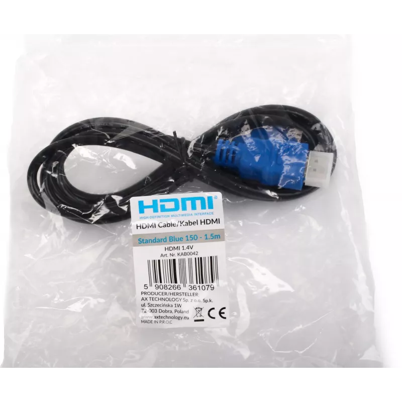 Opticum Standard Blue cavo HDMI 1,5 m v1.4 High Speed con Ethernet