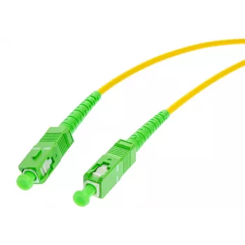 OPTIX Cavo patch in fibra ottica monomodale 9/125 simplex, 3 m, SC/APC su SC/APC, 3,0 mm LSZH giallo