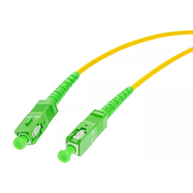 OPTIX Cavo patch in fibra ottica monomodale 9/125 simplex, 3 m, SC/APC su SC/APC, 3,0 mm LSZH giallo