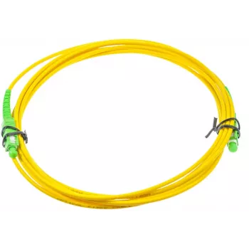 OPTIX Cavo patch in fibra ottica monomodale 9/125 simplex, 3 m, SC/APC su SC/APC, 3,0 mm LSZH giallo