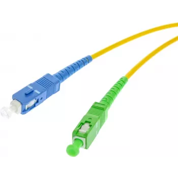 OPTIX cavo patch in fibra ottica monomodale SC/UPC a SC/APC simplex 1 m LSZH giallo