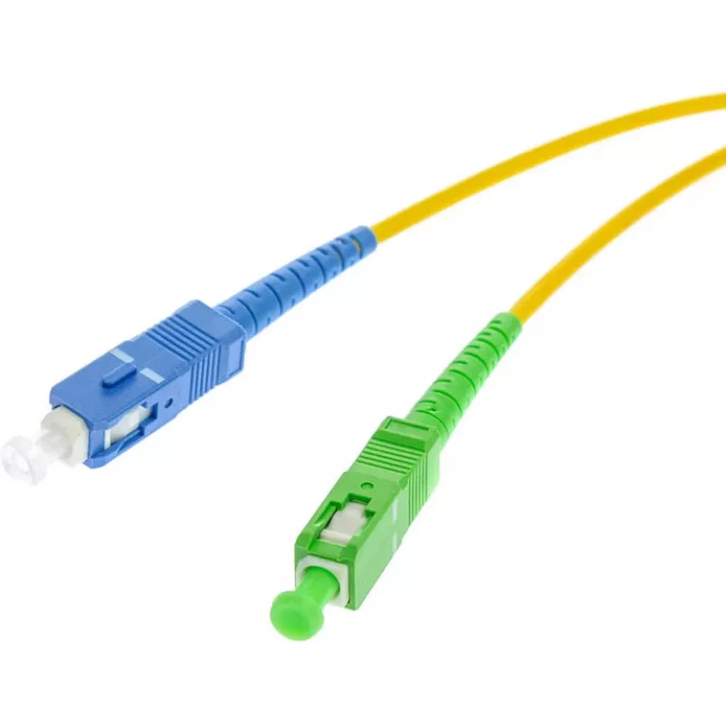 OPTIX cavo patch in fibra ottica monomodale SC/UPC a SC/APC simplex 1 m LSZH giallo