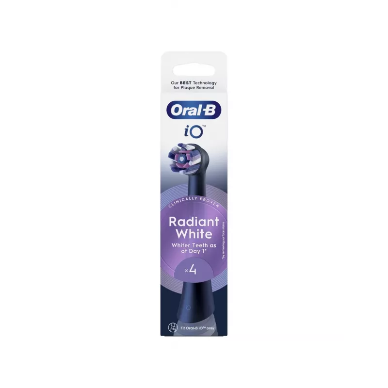 Oral-B iO Whitening testine spazzolino confezione da 4 (nero)