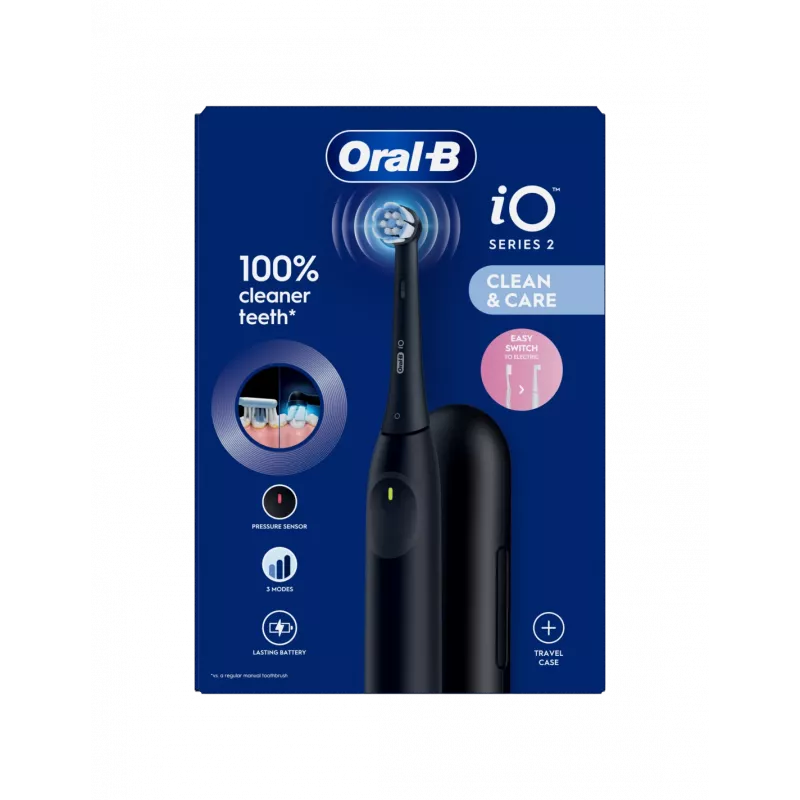 ORAL-B iO2 Night Black Spazzolino elettrico con custodia da viaggio