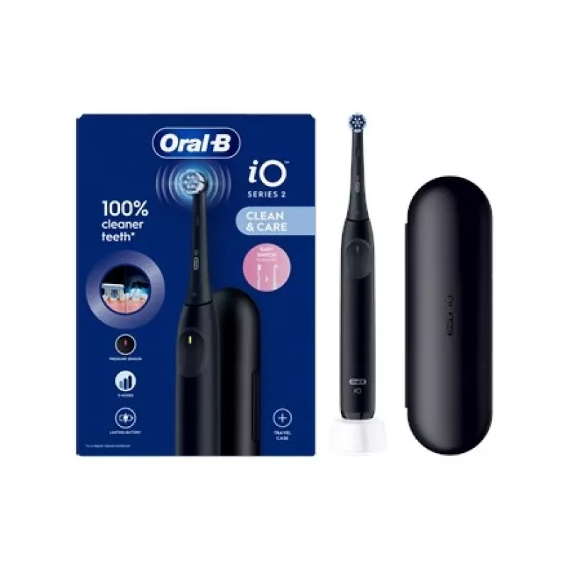 ORAL-B iO2 Night Black Spazzolino elettrico con custodia da viaggio