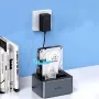 ORICO 6626C3-C-V1 Docking station a 2 vani con funzione di clonazione offline per HDD/SSD SATA da 2,5 pollici/3,5 pollici - grigio