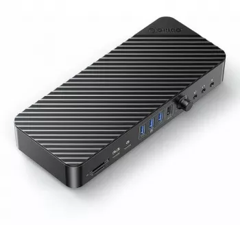 ORICO Docking station USB-C 10 Gbps, 2x DP 4K, HDMI 4K, PD 60W, 6x USB-A, lettore schede SD/TF, audio (DKA20-V1-EU-BK-EP)