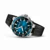 ORIS orologio subacqueo da uomo 41350742274FC 41.50mm automatico quadrante blu cinturino in gomma blu