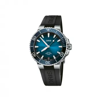 ORIS Orologio subacqueo da uomo 41350742274FC 41,50mm automatico quadrante blu cinturino in gomma blu