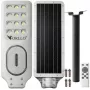 ORLLO Lampione stradale LED solare 400W con pannello 28W, sensore di movimento e telecomando, 2713LM, 6500K