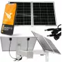 ORLLO SM6030 PRO caricabatterie solare portatile 60W con 4 pannelli monocristallini pieghevoli, USB-C PD 45W, USB-A QC3.0, uscita DC per power bank, smartphone, laptop
