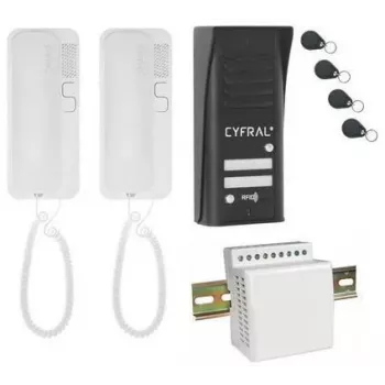 Cyfral COSMO kit citofono a 2 utenti, nero