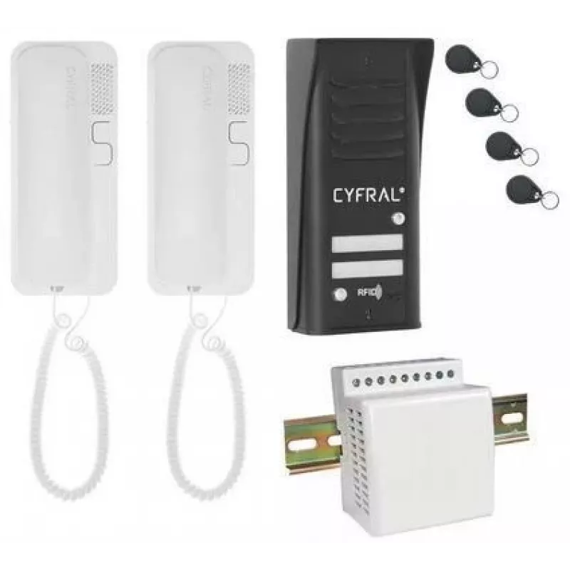 Cyfral COSMO Kit citofono per 2 utenti, nero
