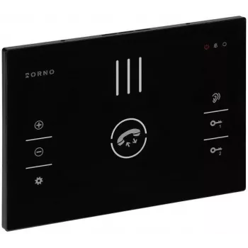 ORNO OR-DOM-BA-933/B Kit citofono audio, abitazione unifamiliare, 2 fili, tastiera, RFID, nero