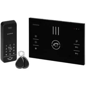 ORNO OR-DOM-BA-933/B Kit citofono audio, abitazione unifamiliare, 2 fili, tastiera, RFID, nero