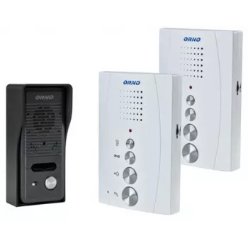 ORNO OR-DOM-RE-920/W Citofono vivavoce con 2 postazioni interne, bianco