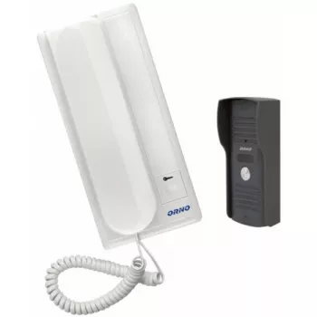 ORNO OR-DOM-RL-913 Citofono audio, 2 fili, montaggio a parete, argento/grigio e bianco