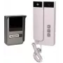 ORNO OR-DOM-SL-923 kit citofono a 2 fili per casa monofamiliare, montaggio a superficie, pannello esterno argento/grigio, Uniphone bianco