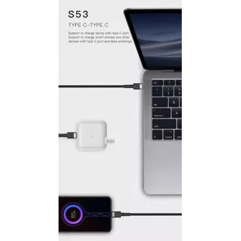 ORSEN S53 Cavo USB-C a USB-C 3A 1m blu