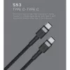 ORSEN S53 Cavo USB-C a USB-C 3A 1m blu