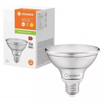 OSRAM PAR30 7,5W equivalente 75W lampada LED riflettore dimmerabile 10W 633lm 2700K bianco caldo E27 angolo fascio 36°
