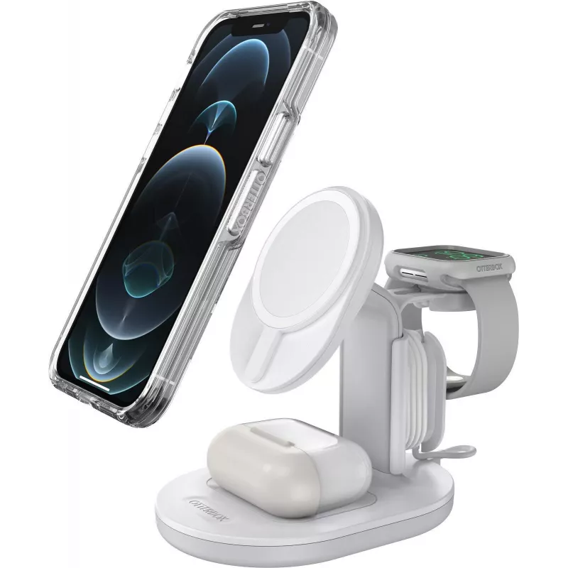 OtterBox stazione di ricarica 3-in-1 MagSafe bianca