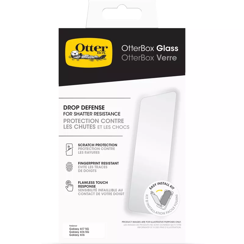 OtterBox Alpha Glass pellicola protettiva per Samsung Galaxy A16/A16 5G/A17/A17 5G - Clear